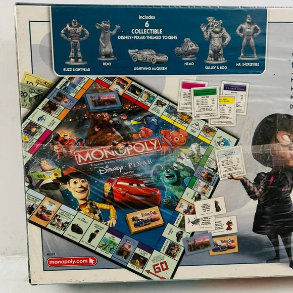 Vintage Monopoly Disney Pixar Edition Board Game Rare Hasbro Parker Brothers New - Picture 8 of 9